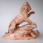 Lion à l'attaque